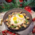 ...Oeufs à la florentin... (Cyril Lignac, Tous en cuisine menus de fêtes)