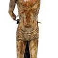 Saint Sébastien en bois sculpté polychrome. Espagne, fin du XVIe siècle
