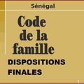 CODE DE LA FAMILLE SENEGALAIS-DISPOSITIONS FINALES-SECTION2-APPLICATION DE LA LOI ET CONFLITS DE LOIS DANS L'ESPACE