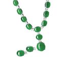 Impressive Jadeite and Diamond Demi-Parure