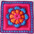  Au crochet, carré Gelsomina effet vitrail : le tutoriel