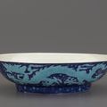 Dish with design of pair of dragons, Ming dynasty, late 15th century