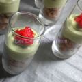 Petites verrines crevettes grises et mousse d’avocat