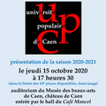 Séminaire Normandie de l'Université Populaire de Caen: 12ème année (session 2020/2021)