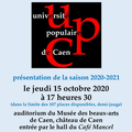 Séminaire Normandie de l'Université Populaire de Caen: 12ème année (session 2020/2021)