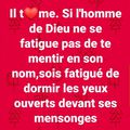 Jésus t❤me. Si l'homme de Dieu ne se fatigue pas de te mentir en son nom,sois fatigué de dormir les yeux ouverts devant ses ...