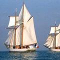 FECAMP: pour les 70 ans de la Libération, des belles dames à voile dans le port...