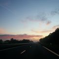 Lever de soleil , sur la route!