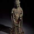 A magnificent and highly important gilt-bronze figure of Guanyin, Dali kingdom, late 11th-early 12th century