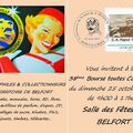 Annonce de la 38ème Bourse Toutes Collections, le 25 octobre 2015 à Belfort