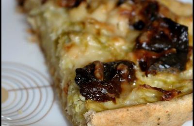 Tarte au chou frisé et aux pruneaux
