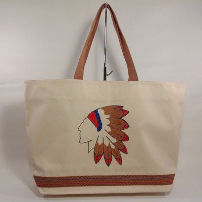Tote bag XL tête d'indien 