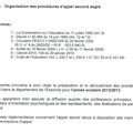 Procedures d'appel