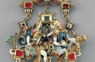 Násfa - the depiction of mythological figures (Marina Triumph of Venus?), Prague, around 1600