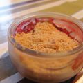 Crumble banane et fraises