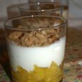 Verrine ananas , fromage blanc noix de coco