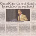 CARAYON TOUJOURS A L'AVANT GARDE DES ELEGANCES