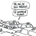 Grève des taxis opposés au Rapport Attali - par Gros - février 2008