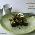 Brownies aux trois chocolats et aux pistaches, sans gluten et sans lactose