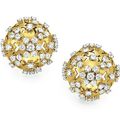 A pair of diamond and gold ear clips, by Van Cleef & Arpels   