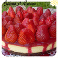 Cheesecake New-Yorkais aux fraises et coulis ,THE BEST 