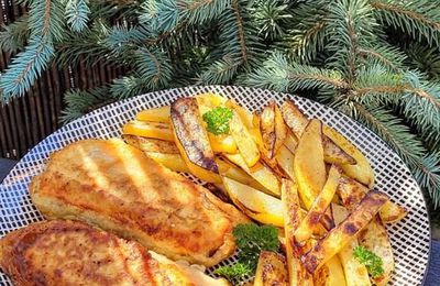 ...Fish & chips au saumon, panure super croustillante... (Cathytutu, Mowi)