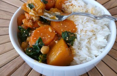 Curry de légumes d'automne au lait de coco (végétalien)