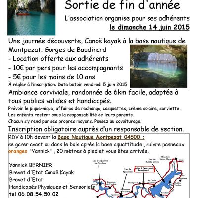 Sortie de fin d'année_dimanche 14 juin 2015_ Canoë Kayak