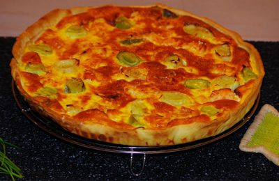 Quiche au saumon et poireaux