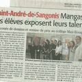 Mangas au collège (article du Midi Libre)