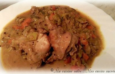 LAPIN A LA BIÈRE ET MOUTARDE A L'ANCIENNE & POIREAUX