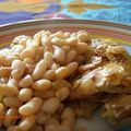 Poulet épicé aux amandes et haricots lingots 