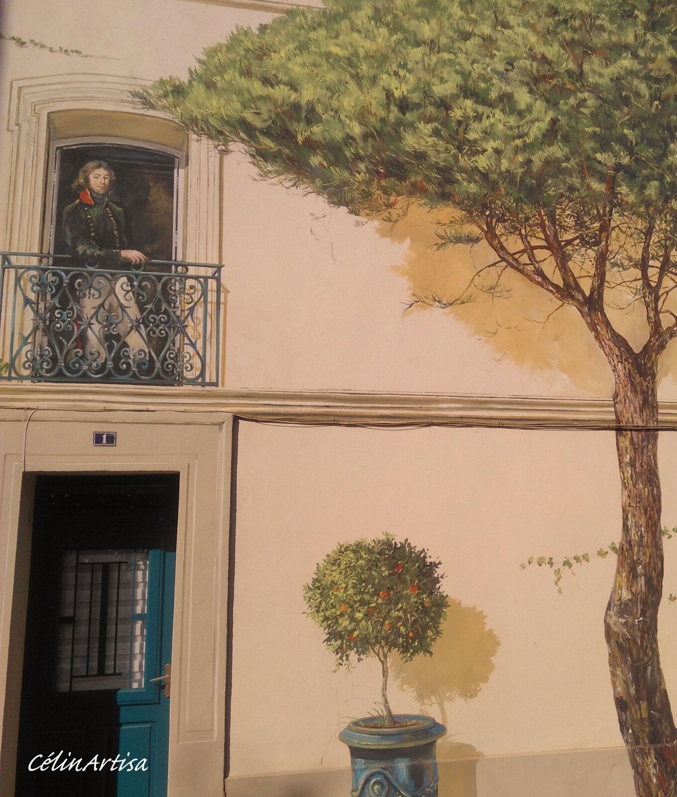 Trompe-l'oeil mural - Pérols (photo CF)