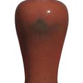 An imperially inscribed 'langyao' red-glazed meiping, Qing dynasty, Kangxi period, incised inscription dated to the yiwei year (