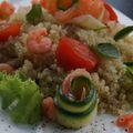 SALADE de Quinoa Rouleaux au Saumon et Crevettes