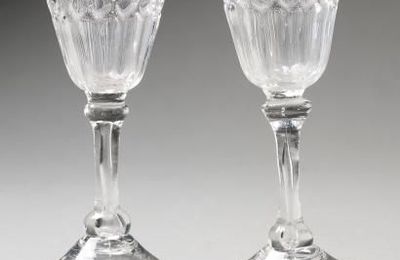 Paire de verre en verre soufflé, XVIIIe siècle. 
