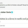 Joseph Julian Soria tweet sur Kristen 