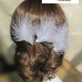 Lot de 2 barettes plume et perle pic à cheveux ( modèle n°12)