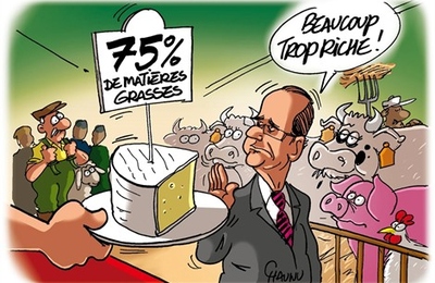 Humour: François Hollande s'attaque aux très hauts revenus 