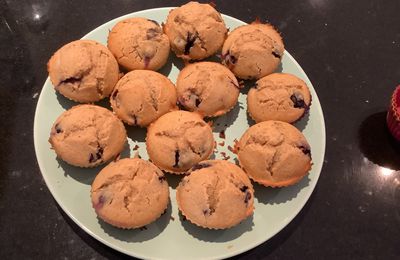 Cinnamon and blueberry muffins