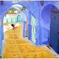 Ruelle de Chefchaouen 1 - Huile 46 x 38