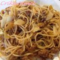 Spaghettis aux courgettes et boeuf haché