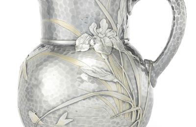 An American silver Japanese style pitcher, Tiffany & Co., New York, dated 1877
