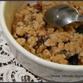 Crumble d'automne à la poire et aux raisins