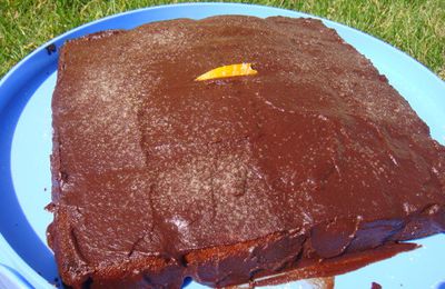 Gâteau à l'orange et sa ganache au chocolat