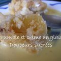 L'automne : crumble aux pommes et sa crème anglaise