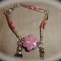 Bracelet liberty  biscuit fraise trio 