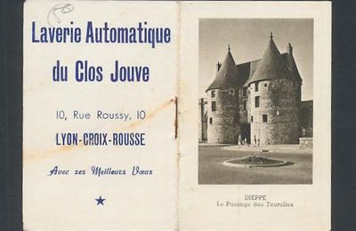 Calendrier 1957 Laverie automatique Clos Jouve 10 Rue Roussy
