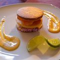 Mille-feuille de scampis à l’orange