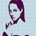 Broderie machine : portrait Angelina et Brad